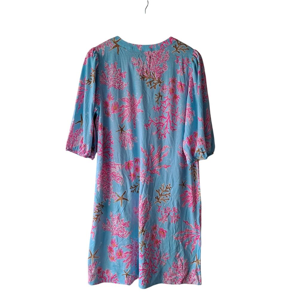 NWOT Lilly Pulitzer Colson Mini Popover Dress Royal Coral Blue Pink Womens Sz XL - Picture 3 of 11